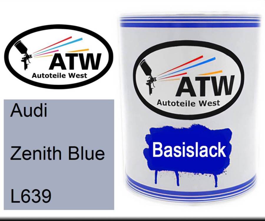 Audi, Zenith Blue, L639: 1L Lackdose, von ATW Autoteile West.